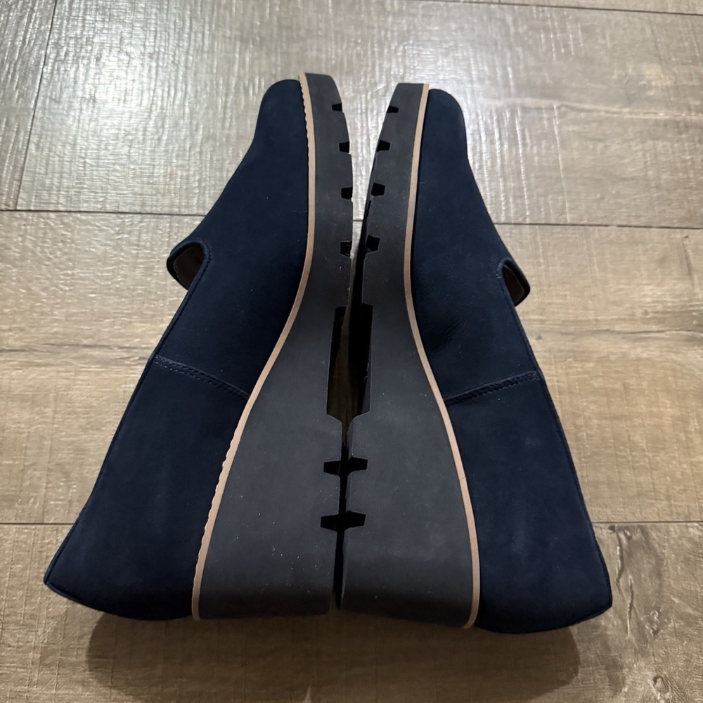 NWOB Vionic Water Repellent Wedges Willa Wedge Navy Woman’s Size 11 Career Comfy - Picture 4 of 9